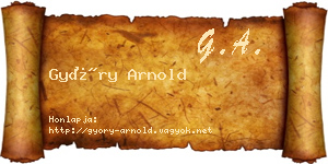 Győry Arnold névjegykártya